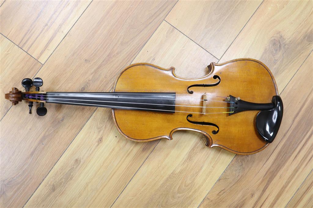 A Hidalgo violin (in Boosey & Hawkes Ltd case) with bow